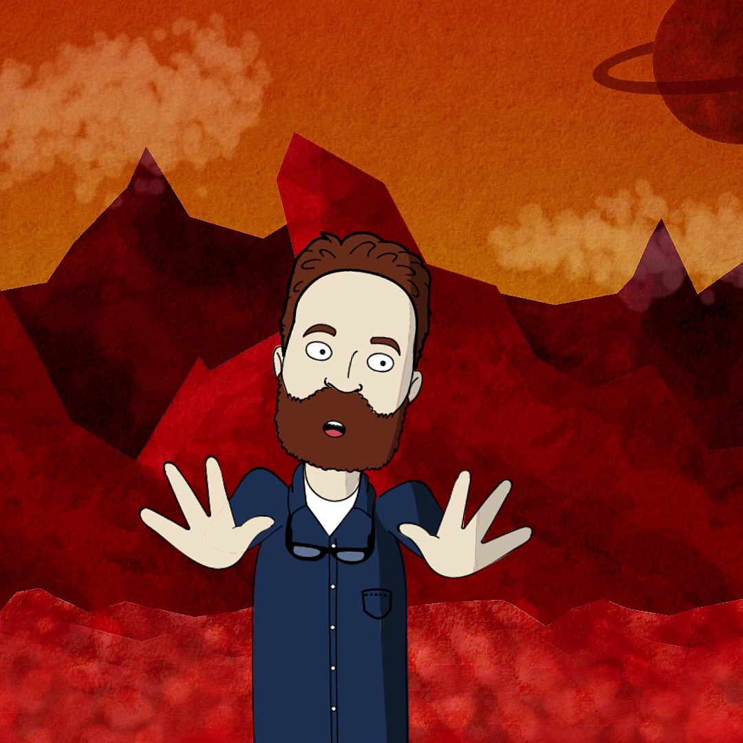 ⁣Cartoon with motivational speech in  Arabic and Urdu