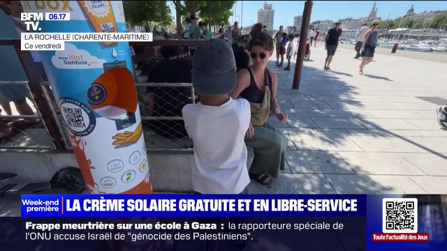 À La Rochelle, la crème solaire est gratuite et en libre-service pour sensibiliser sur les effets nocifs de l'exposition aux UV