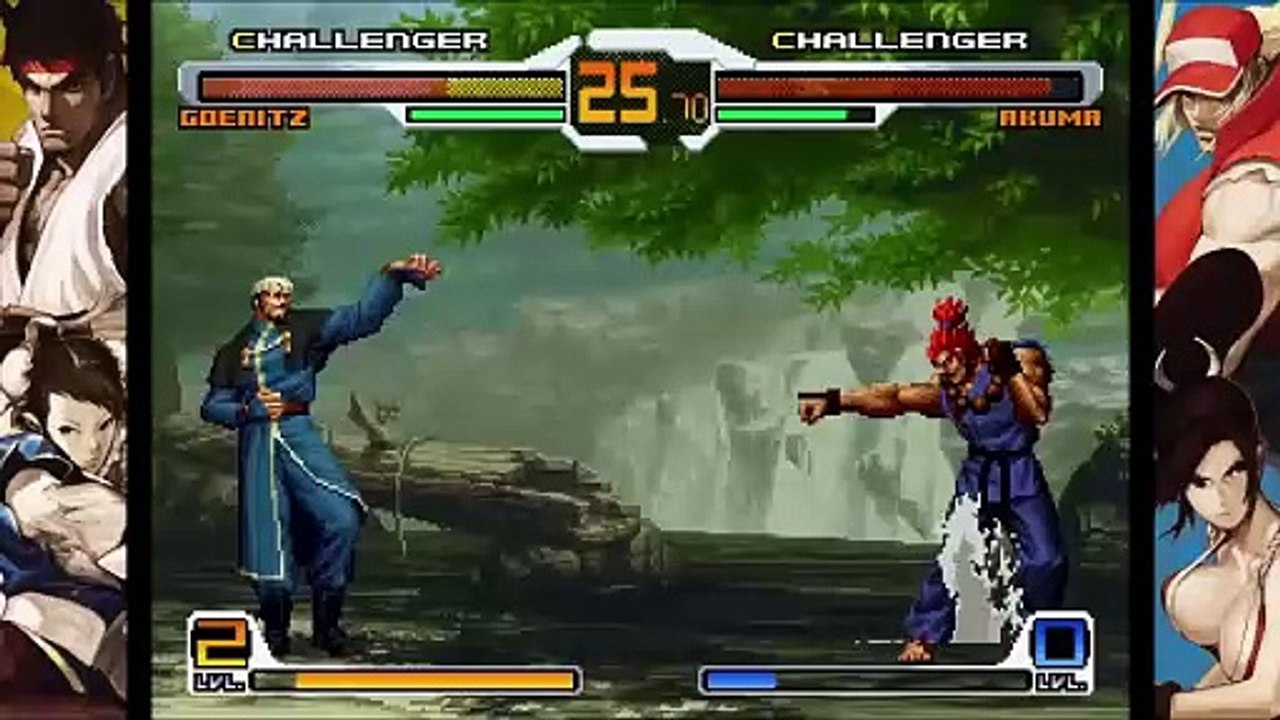 SNK vs. Capcom SVC Chaos - Goenitz vs. Akuma Combo Gameplay Trailer
