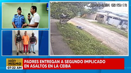 Padres entregan a segundo implicado en asaltos en La Ceiba