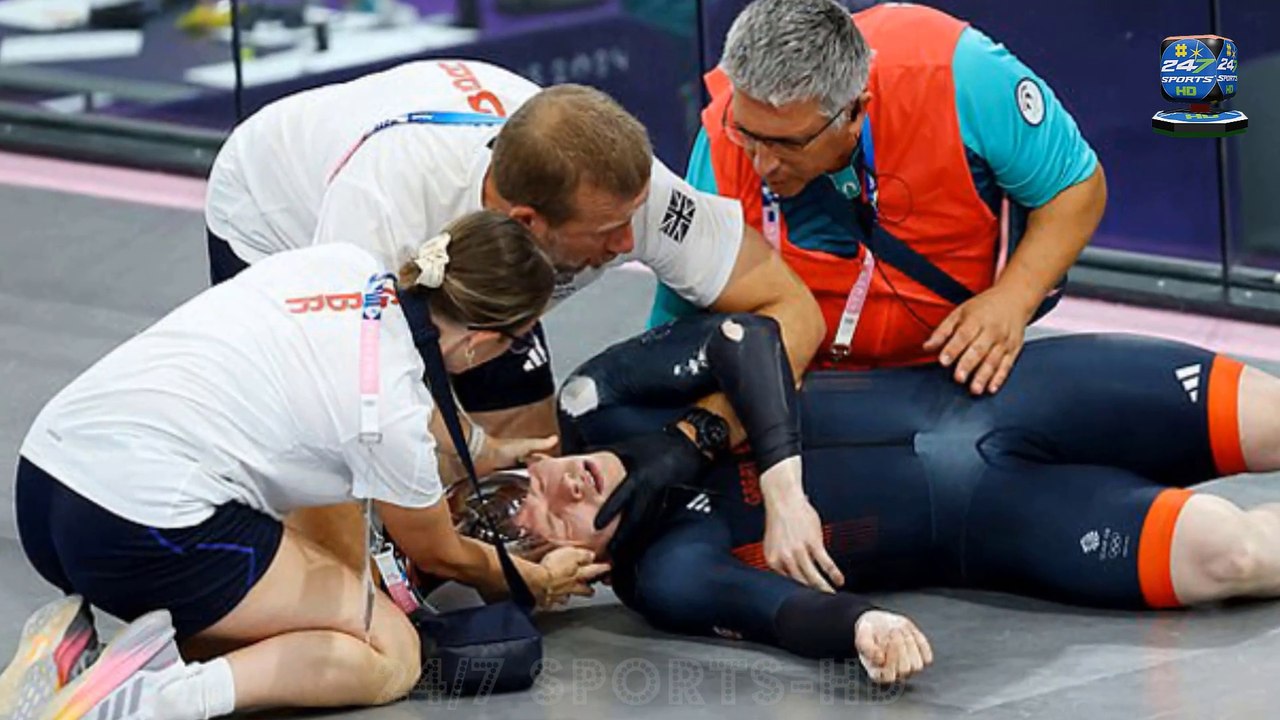 GB Star Jack Carlin is Treated by Medics after Horror 30mph Crash Denies Him Chance of Olympic Medal