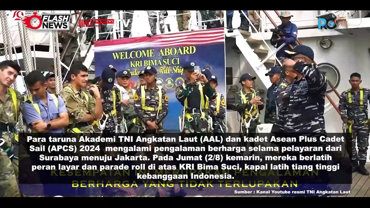 Taruna AAL dan Kadet APCS 2024 Belajar Peran Layar dan Parade Roll dari Prajurit TNI