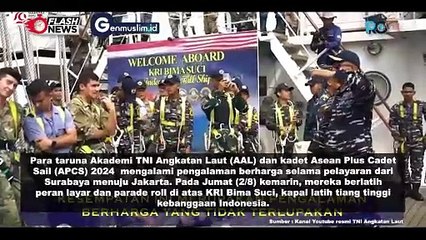 Taruna AAL dan Kadet APCS 2024 Belajar Peran Layar dan Parade Roll dari Prajurit TNI AL