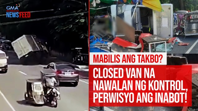 Mabilis ang takbo? Closed van na nawalan ng kontrol, perwisyo ang inabot! | GMA Integrated Newsfeed