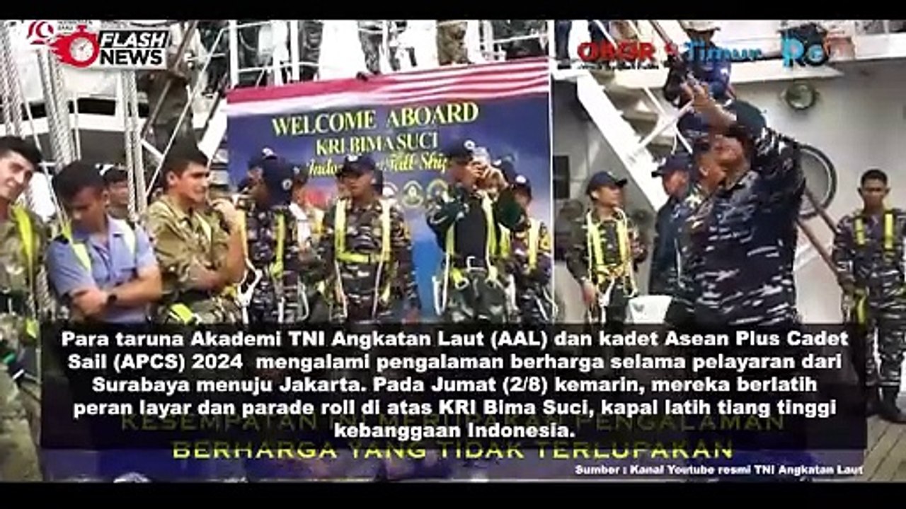 TARUNA AL Dan KADET APCS 2024 BELAJAR PERAN LAYAR DAN PARADE ROLL DARI PRAJURIT TNI AL