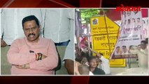 ठाण्यात उद्धव ठाकरेंच्या ताफ्यावर शेण ,नारळ बांगड्या फेकल्या  राजन विचारे काय म्हणाले