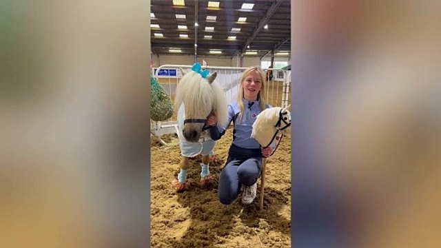 I'm an 11-year-old girl from Lancashire and I compete in hobby horse competitions - it keeps me active