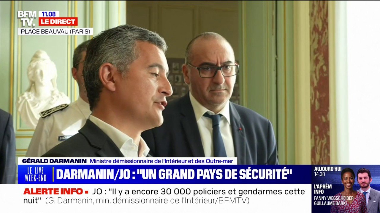 Jeux paralympiques: "Nous aurons 15.000 policiers et gendarmes mobilisés" pendant cette période, assure Gérald Darmanin