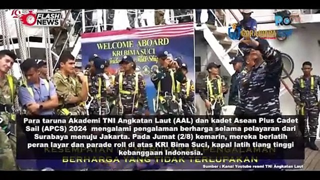 TARUNA AAL DAN KADET APCS 2024 BELAJAR PERAN LAYAR DAN PARADE ROLL DARI PRAJURIT TNI AL