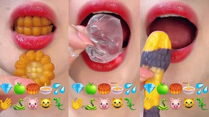 Emoji food  Lips eating sound -  Video