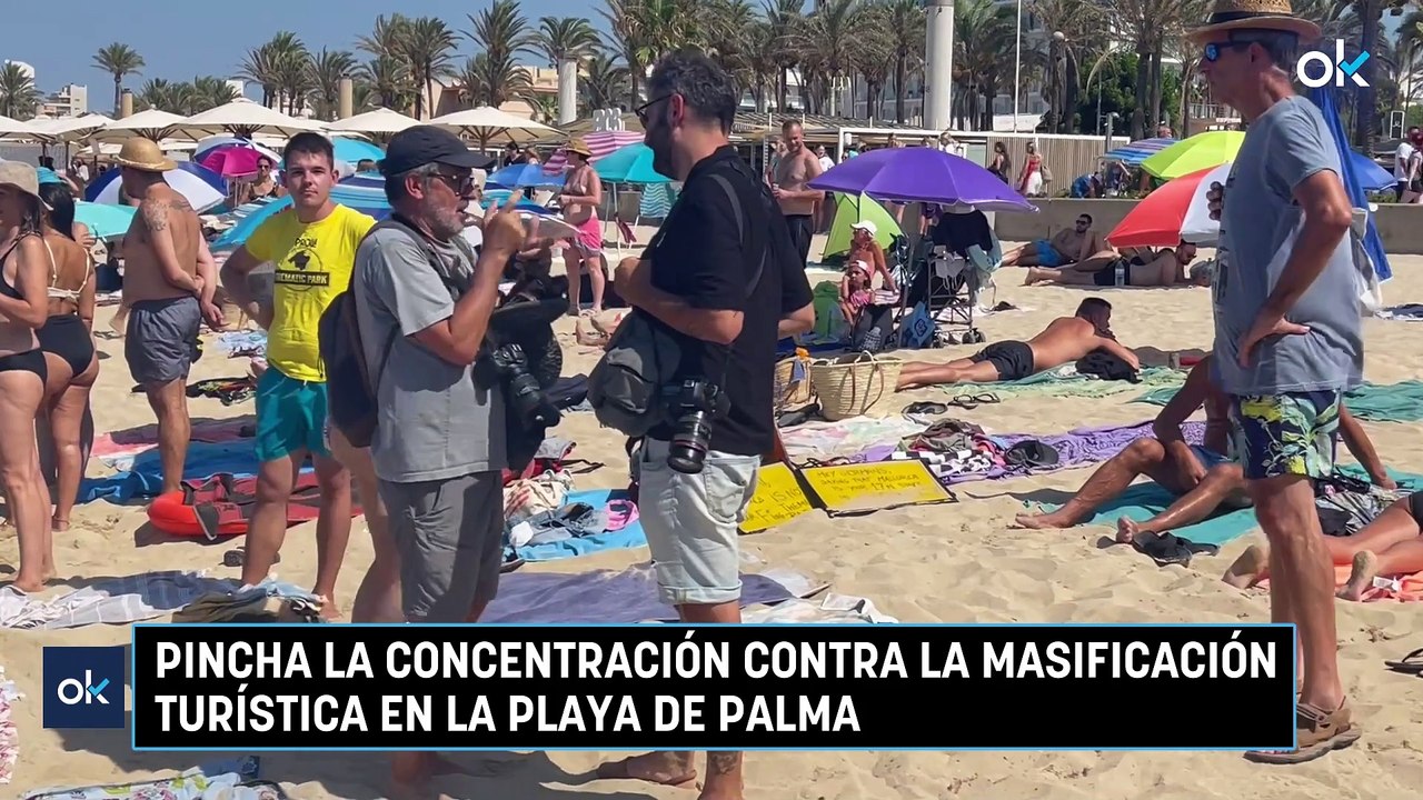 Pincha la concentración contra la masificación turística en la Playa de Palma