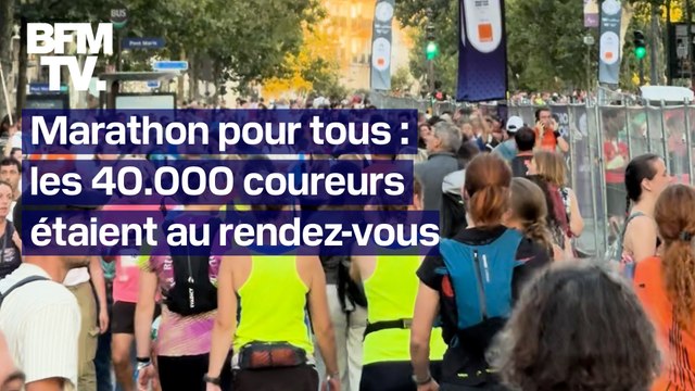 On a bien conscience que c'est la première fois dans le cadre des JO : les coureurs du Marathon pour tous étaient au rendez-vous