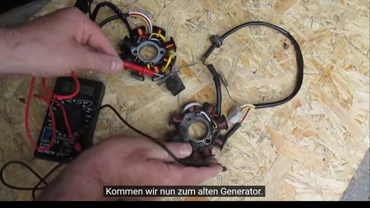 So prüfen Sie den Generator und den Induktionssensor eines Rollers auf Funktionsfähigkeit
