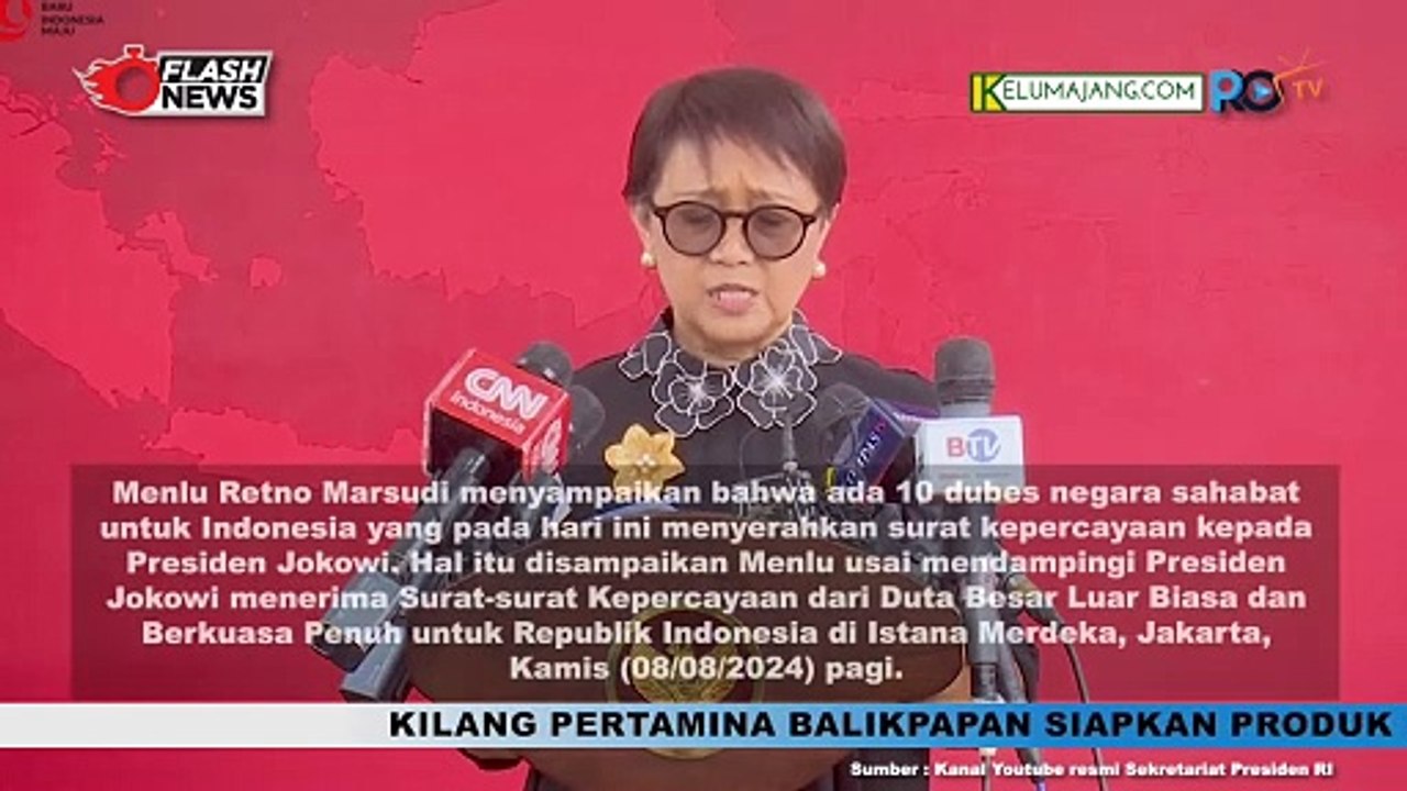 KETPRES MENLU RETNO MASRUDI Atas Pemberian Surat Kepercayaan dari Duta besar LBBP