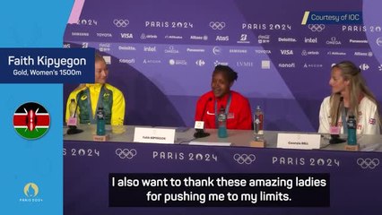 'I don't know how I did it' - Kipyegon celebrates historic third gold