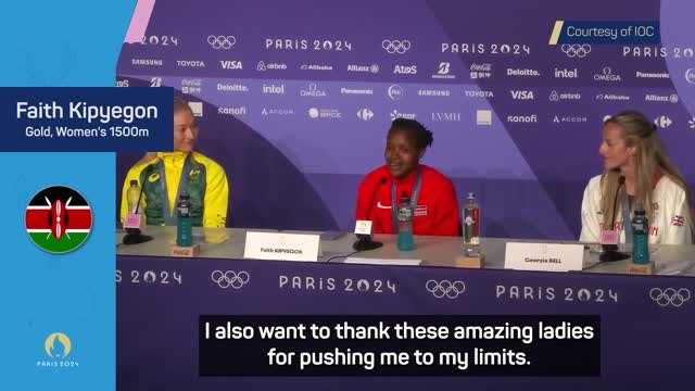 'I don't know how I did it' - Kipyegon celebrates historic third gold