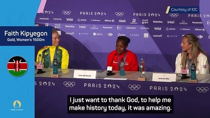 'I don't know how I did it' - Kipyegon celebrates historic third gold