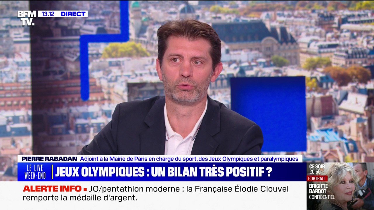 Pierre Rabadan, adjoint à la mairie de Paris, à propos des JO: "On est très contents à la fois des excellents résultats des athlètes français mais surtout de l'engouement populaire que ça a suscité"