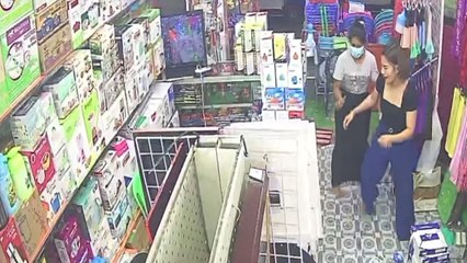 Hilarious moment: Store staff panic as a mouse makes an entrance