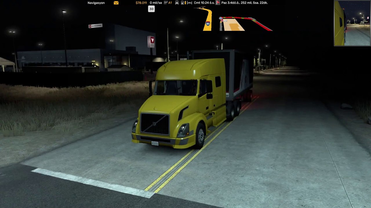Used Packaging: Exit - San Jose - Destination - Santa Maria #Volvo -American Truck Simulator