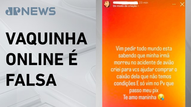 Criminosos se passam por familiares das vítimas da queda em Vinhedo para aplicar golpe