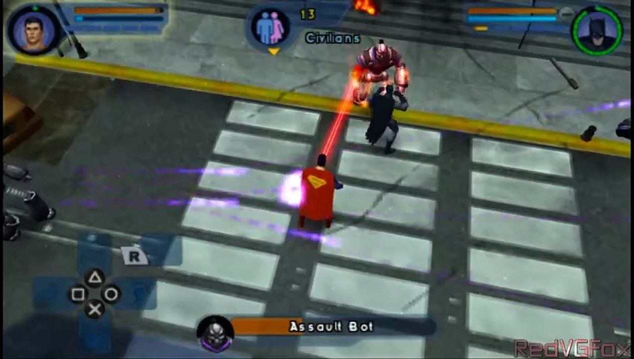 Justice League Heroes - PSP Gameplay Sample [PPSSPP]