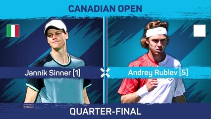 Descargar video: Rublev beats Sinner to reach Montreal semi-final