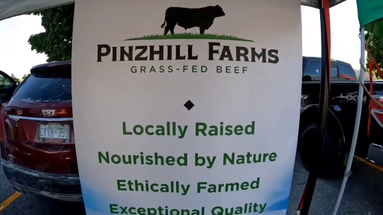 Farmer Market PinzHills Farms Grass- Feed beef  Peterborough Ontario
