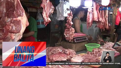 Presyo ng sariwang karneng baboy sa Trabajo Market, bumaba; presyo ng frozen pork, tumaas | Unang Balita