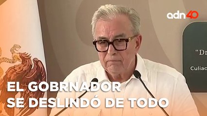 Esta es la respuesta del gobernador de Sinaloa, Rubén Rocha, se deslindó de la carta de "El Mayo"