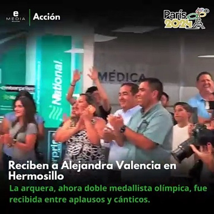 Gran bienvenida recibió Alejandra Valencia en Hermosillo tras su participación en París 2024