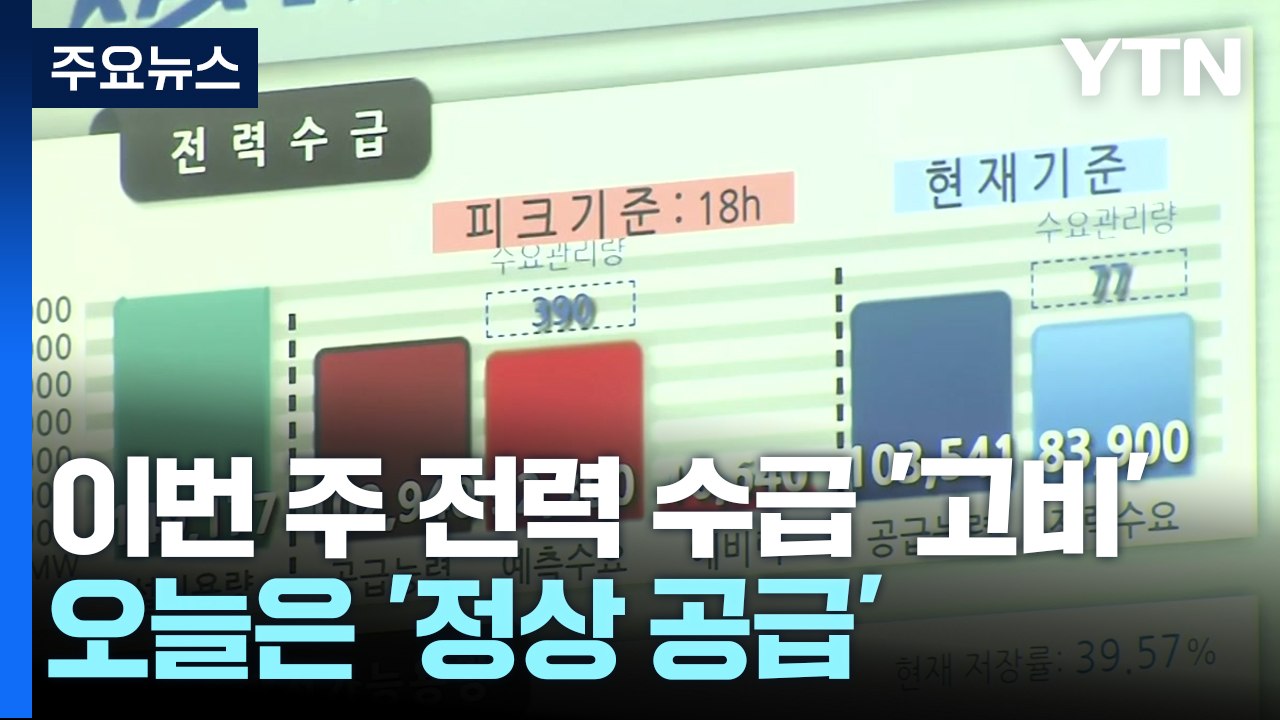 이번주 전력 수급 '고비'...오늘은 '정상 공급' / YTN