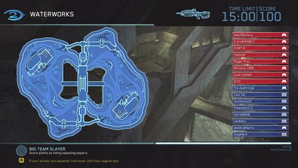 Halo 2 Classic Big Team - Big Team Slayer on Waterworks
