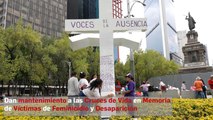 Dan mantenimiento a las Cruces de Vida, en memoria de víctimas de feminicidio y desaparición