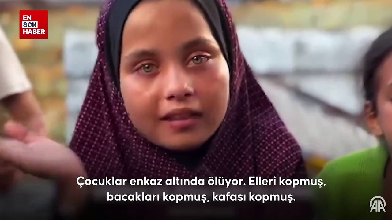 Gazze’de okula düzenlenen katliamdan sağ kurtulan kız çocuğu dünyaya sitem etti