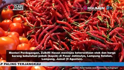 Mendag RI Tinjau Langsung Ketersediaan dan Harga Barang Pokok di Pasar Jati Mulyo, Lampung