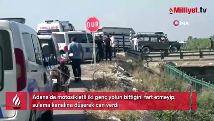 Yolun bittiğini fark etmediler, sulama kanalına düşüp hayatlarını kaybettiler