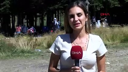 BURSA - Sıcaktan bunalıp nefes almak için çıktıkları Uludağ'da, İstanbul'u görmeye çalıştılar