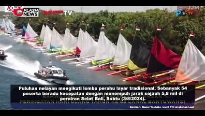 Rayakan HUT Ke-53, Lanal Banyuwangi Gelar Lomba Perahu Layar Tradisional