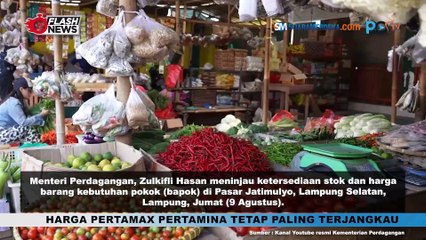 Mendag RI Tinjau Harga dan Stok Barang Kebutuhan Pokok di Pasar Jati Mulyo Lampung