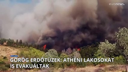 Athéni lakosokat is evakuáltak a görögországi erdőtüzek miatt
