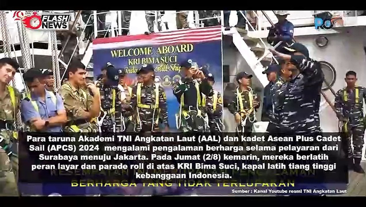 SUCT  TARUNA AAL DAN KADET APCS 2024 BELAJAR PERAN LAYAR DAN PARADE ROLL DARI PRAJURIT TNI AL KETER  DALAM TENTANG KAPAL IM MENGOPERASIKAN