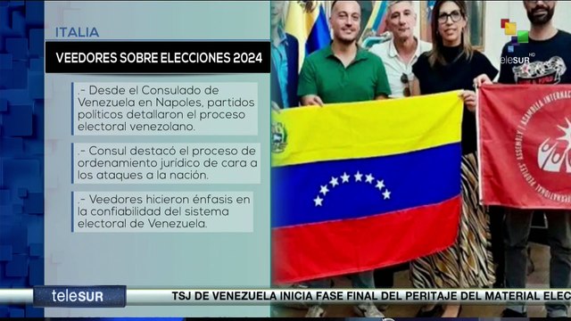 Veedores italianos ratificaron que es imposible alterar los resultados electorales de Venezuela
