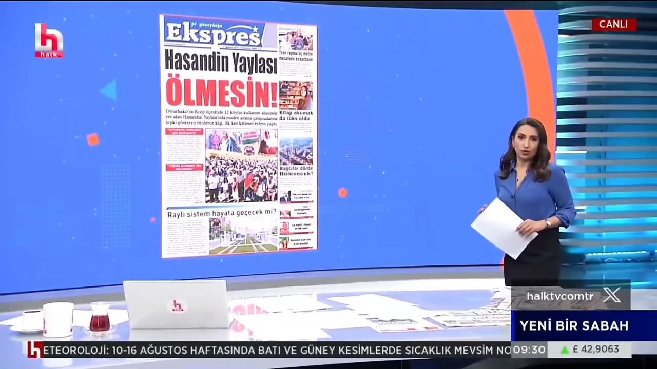 Gazetemiz@ekspreshaber_'in "HASANDİN YAYLASI ÖLMESİN" manşeti GÖZDE ŞEKER ile Yeni Bir Sabah programında.