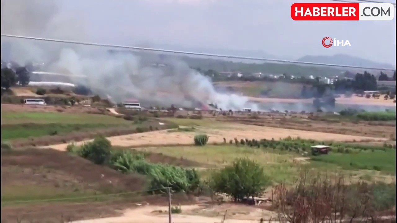 Sigara izmariti yangına neden oldu, dumanlar karayolunu kapladı