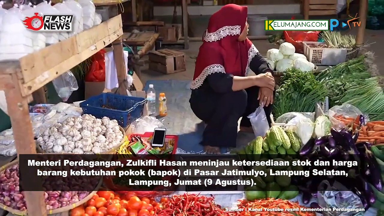 Mendag RI Tinjau Harga dan Stok Bapok di Pasar Jati Mulyo Lampung