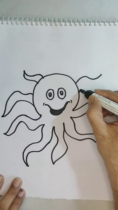 Learn to draw an octopus easy and step by step