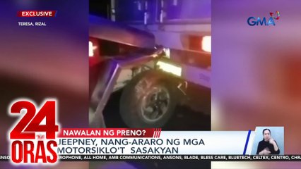 Jeepney, nang-araro ng mga motorsiklo’t sasakyan | 24 Oras