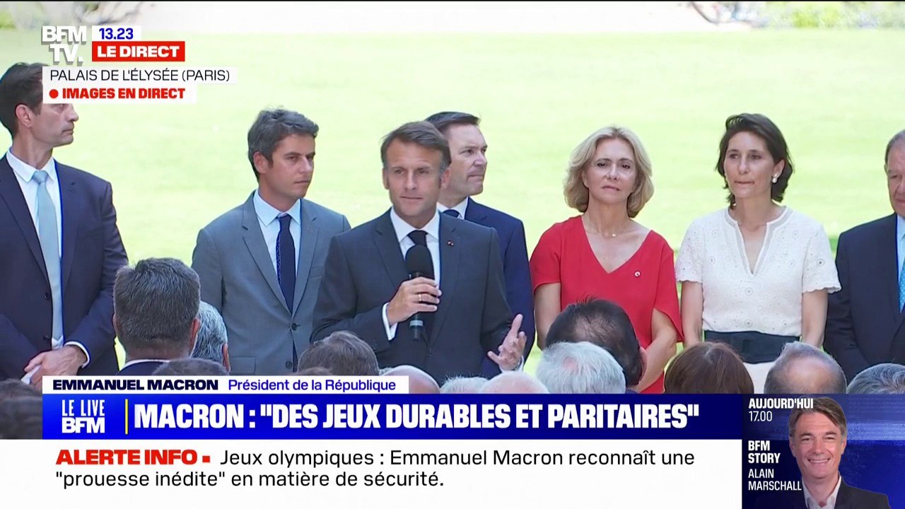 "Quand on est tous ensemble, on est imbattable": Emmanuel Macron cite Thierry Henry dans son discours de félicitations aux acteurs des JO