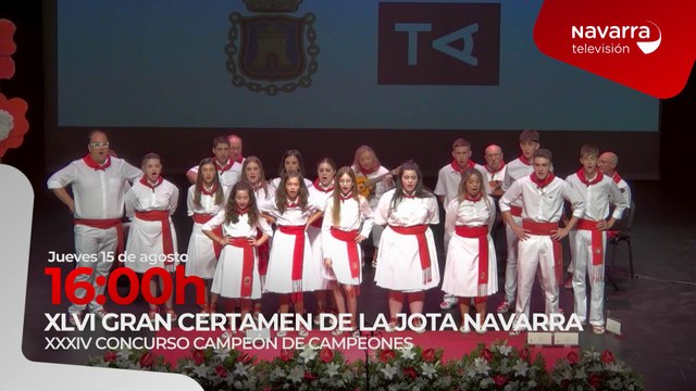 XLVI Gran Certamen de la Jota Navarra, este jueves 15 de agosto a las 16.00 horas